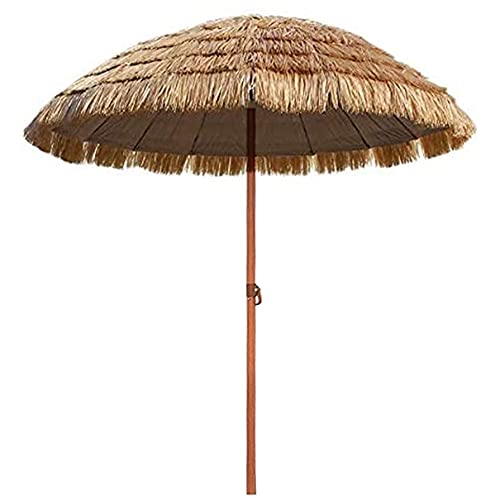 KKMNDE Reetdach-Hawaiianischer Strandschirm, 2,2 m/7,2 Fuß, Sonnenschirm, Sunbrella, für Terrasse, Garten, Outdoor, Sonnenschutz, Dekoration, Terrassenschirm