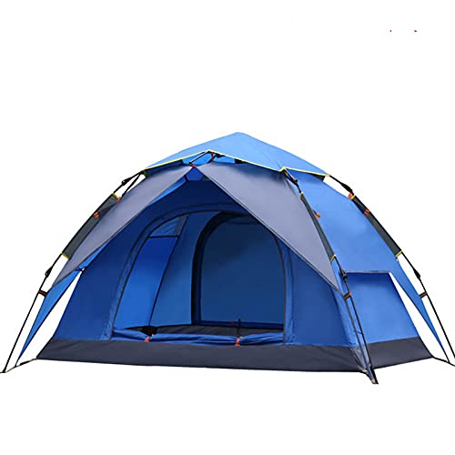RUG Portable Outdoorzelt Doppelschicht Zwei-Personen-automatik-schnellöffnungs-Regenschutz-Camping-zeltausstattung 2021/8/5(Color:Blue Gray)