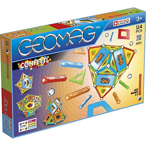 Geomag, Classic Confetti, 357, Magnetkonstruktionen und Lernspiele, 114-teilig