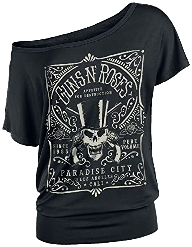 Guns N Roses Paradise City Label Frauen T-Shirt schwarz 3XL