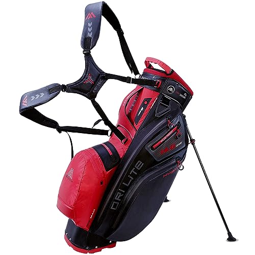 Big Max Dri Lite HYBRID 2 Golf Cartbag & Standbag - Wasserabweisend Rot