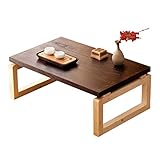 Couchtische Hohe Qualität Massivholz Tisch Einfache Computertisch Klapptisch Tatami Niedrigen Tisch Schreibtisch Japanischen Stil Mehrere Tische (Color : Brown, Size : 80 * 50 * 30cm)