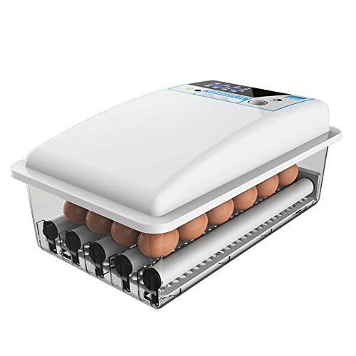 24 Eier Inkubator Vollautomatische, Brutmaschine Brutapparat Brutkasten 20℃-40℃ für für Huhn, Ente, Gänseeier, 39 * 24 * 17cm