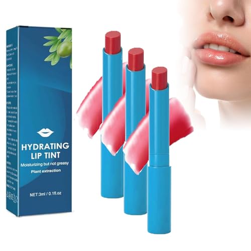 Strong Moisturizing Effect Tinted Lip Balm Hydrating, Lip Tint Hydrating, Sheer Strength Hydrating Lip Tint, Natural Ingredients Sheer Moisture Lip Tint (3PCS)