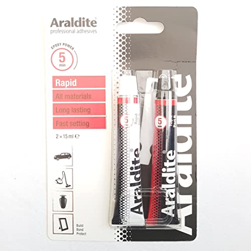 3X Araldite 2-Tubes Rapid Epoxy 15ml