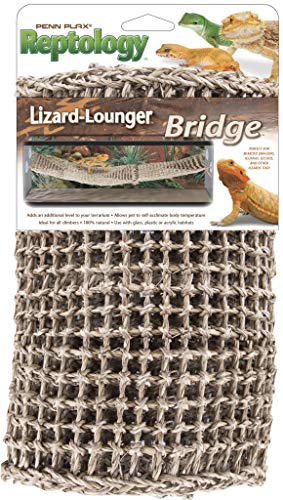 Penn-Plax Reptology Eidechsenliegenbrücke – 100% natürliche Seegrasfaser – ideal für Bartagrachen, Anoles, Geckos und andere Reptilien – extra groß