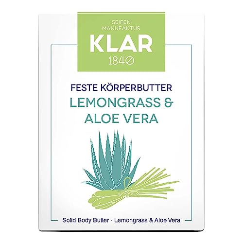 Klar Seifen feste Körperbutter, Lemongrass & Aloe Vera, 60g (2)