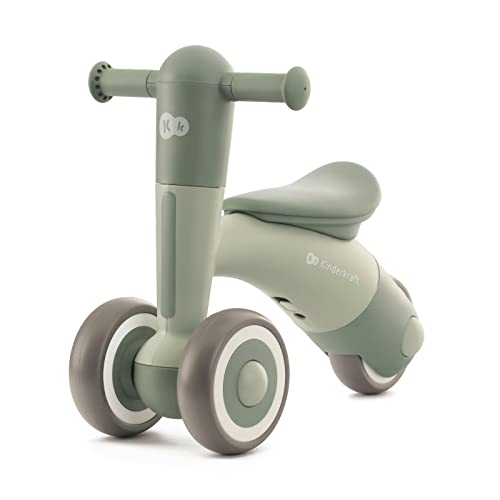 Kinderkraft MINIBI Laufrad ab 1 Jahr, Lichte Lauflernrad ohne Pedale, verstellbaren Sattel, Einfach zu reinigen, Wiegt 2,1 kg, Grün