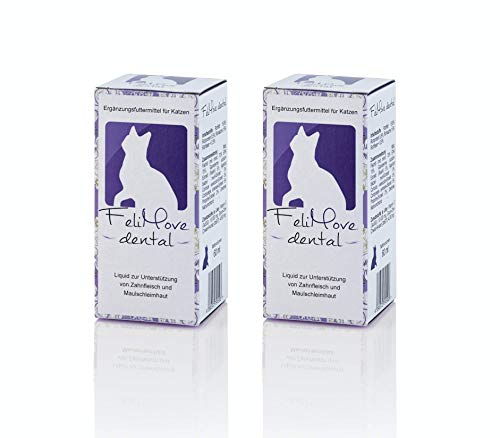 FeliMove Doppelpack dental - 2 x 60 ml Liquid zur Unterstützung von Immunsystem und Zahnfleisch von Katern und Katzen