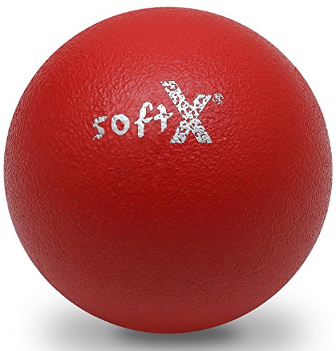 softX Ball mit Coating Softball Schaumstoff Ball Kinder Spielball 21 cm rot