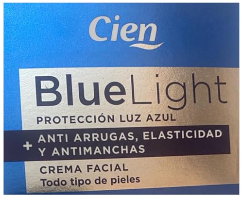 Cien Blue Light Gesichtscreme, 50 ml, Schutz gegen blaues Licht, Anti-Falten, Elastizität und Anti-Flecken, für alle Hauttypen