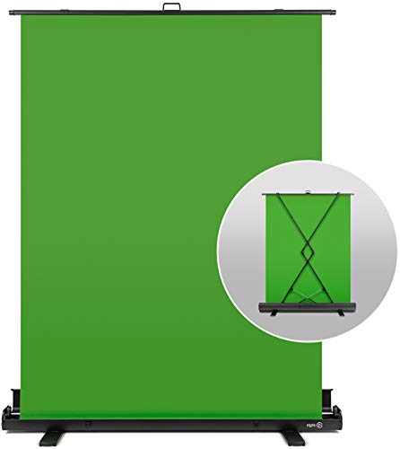Elgato Green Screen Chroma-Key-Panel (zur Hintergrundentfernung mit automatisch arretierendem Rahmen, knitterfreies Chroma-Green-Material in Aluminium-Koffer), (148x180 cm)