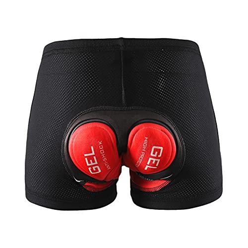 HGYJ Herren Gepolsterte Radlerhose,Einer hohen Dichte Radsportshorts,Fahrradhosen mit elastische atmungsaktive Schnelltrocknend,Schwarz,S-4XL.rot/grün,Red,4XL