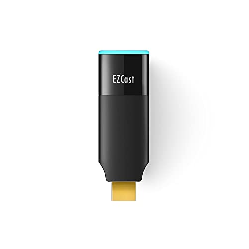 EZCast 2 Wireless Display Receiver, unterstützt 2,4/5GHZ WiFi, kompatibel mit Android, iOS, Windows, MacOS, DLNA, Miracast, Airplay-Spiegelung