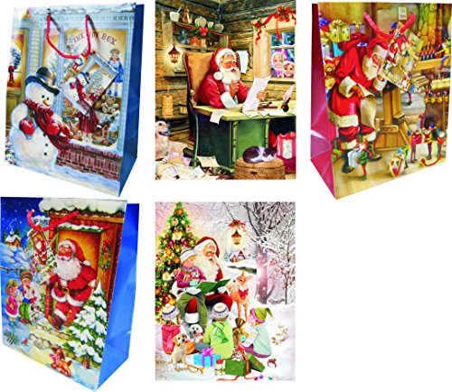 K&B Vertrieb Geschenktüten Medium (Mittel) Weihnachtstasche Weihnachtsbeutel Beutel Geschenktaschen Weihnachten 7286 (96 Stück)