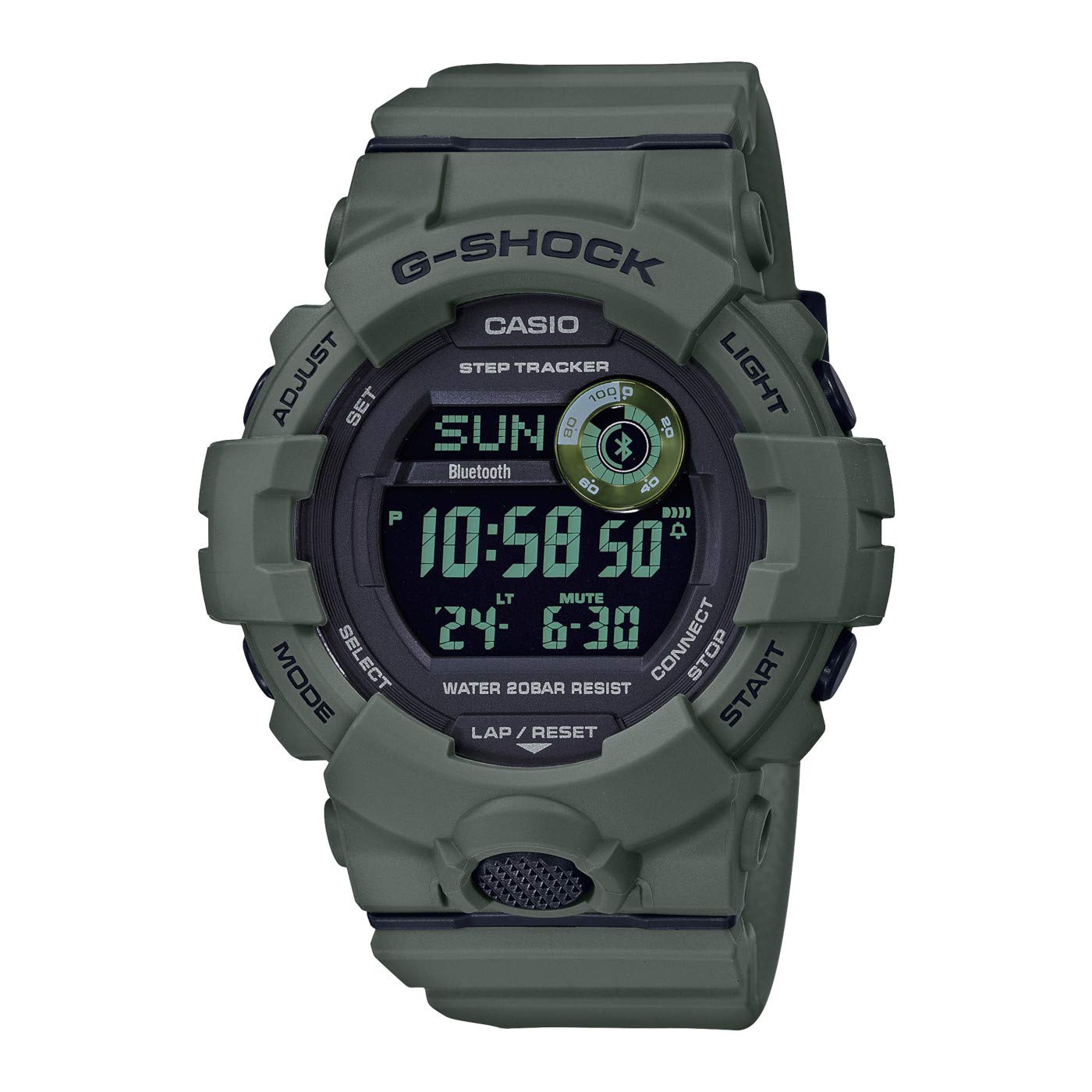CASIO Herren Digital Quarz Uhr mit Resin Armband GBD-800UC-3ER