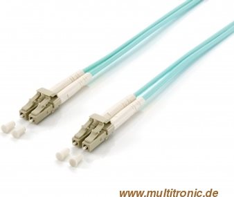 Equip Pro - Patch-Kabel - LC Multi-Mode (M) - LC Multi-Mode (M) - 15,0m - Glasfaser - 50/125 Mikrometer - OM3 - halogenfrei - Türkis (255417)