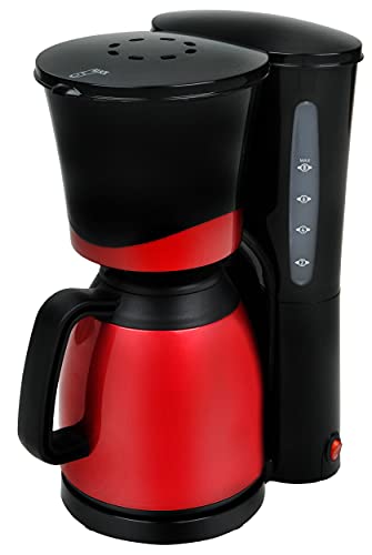 TKG KA520.1R 8 Tassen Filterkaffeemaschine (Schwarz, Rot) (Schwarz, Rot)