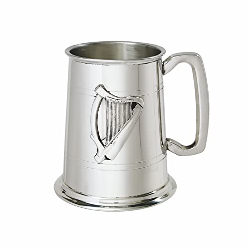 Great Gifts UK Wentworth Zinn – Irische Harfe Zinn Bierkrug