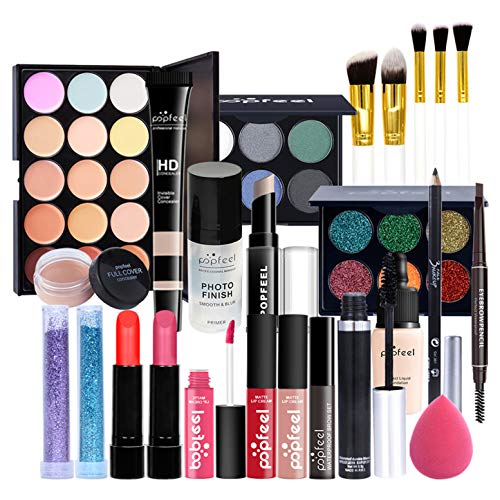 CHSEEA Schminkset Beauty Geschenk Set Cosmetics Schminkkoffer Concealer Lidschatten Palette Puder Lipgloss Lippenstift Kosmetik Make up Set für Gesicht, Augen und Lippen #3