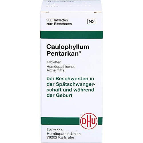 DHU Caulophyllum Pentarkan Tabletten bei Beschwerden in der Spätschwangerschaft und während der Geburt, 200 St. Tabletten