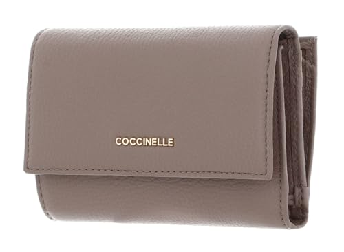 Coccinelle Metallic Soft Wallet Grainy Leather Warm Taupe