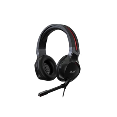 Nitro Gaming Headset (anpassbares Kopfband, omnidirektionales Mikrofon, 100 dB Empfindlichkeit) rot/schwarz