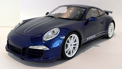 Porsche 911 (991) Carrera 4S, metallic-blau/weiss, RHD, Modellauto, Fertigmodell, GT Spirit 1:18