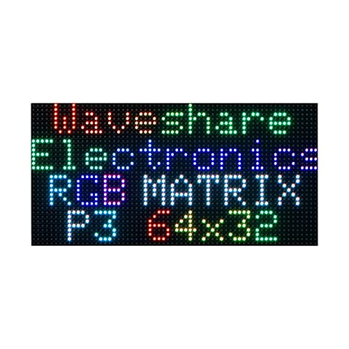RGB Full-Color LED Matrix Panel Display, 64×32 Pixels for Raspberry Pi, Pico, ESP32, Ardui,etc, Adjustable Brightness