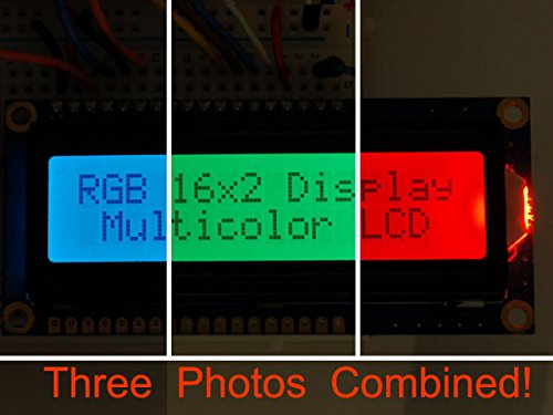 Entwicklungstools anzeigen RGB backlight positive LCD 16x2 + extras - black on RGB