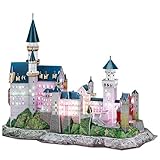 3D Puzzle Neuschwanstein LED Light Neuschwanstein Castle Cubic Fun