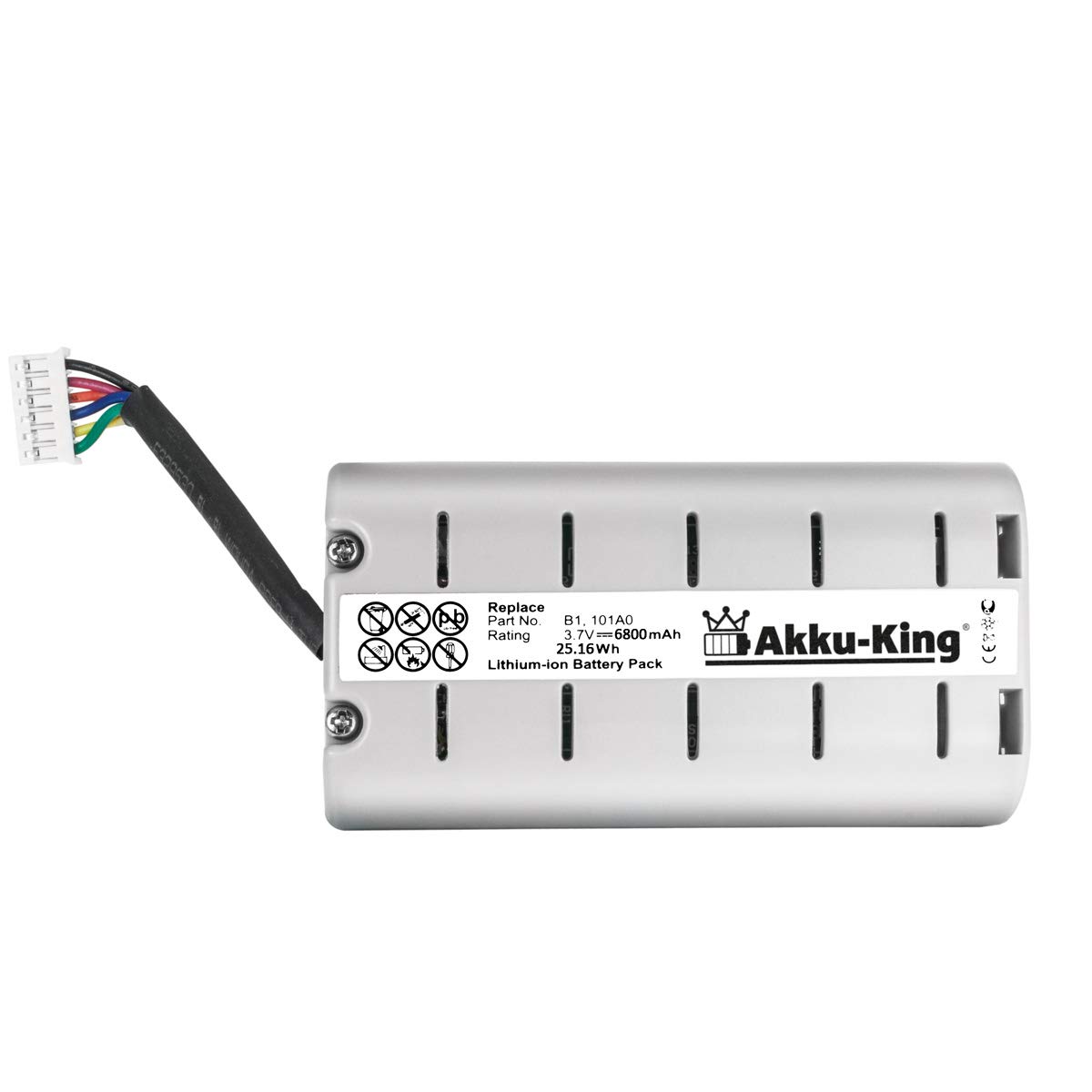Akku-King Akku kompatibel mit Pure One Mini, VL-61114, Evoke-1 - ersetzt ChargePAK B1, 101A0 - Li-Ion 6800mAh