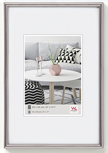 walther design KD070H Galeria Kunststoffrahmen im Format 50 x 70 stahl