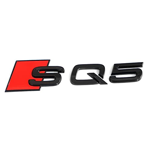 Audi 80A071804 Schriftzug SQ5 Aufkleber Black Edition Emblem, schwarz/rot