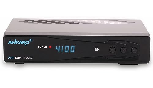 ANKARO DSR 4100 Plus HD HDTV digitaler Satelliten-Receiver (HDTV, DVB-S/S2, SAT, HDMI, SCART, 1x USB 2.0, Easyfind, Full HD 1080p) [vorprogrammiert für Astra Hotbird] – schwarz