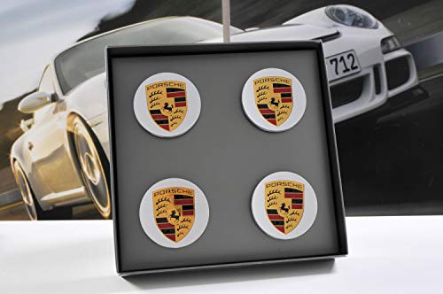 Porsche 18" Macan/Macan S Radzierdeckel Satz Silber mit Wappen/hub Cap Set