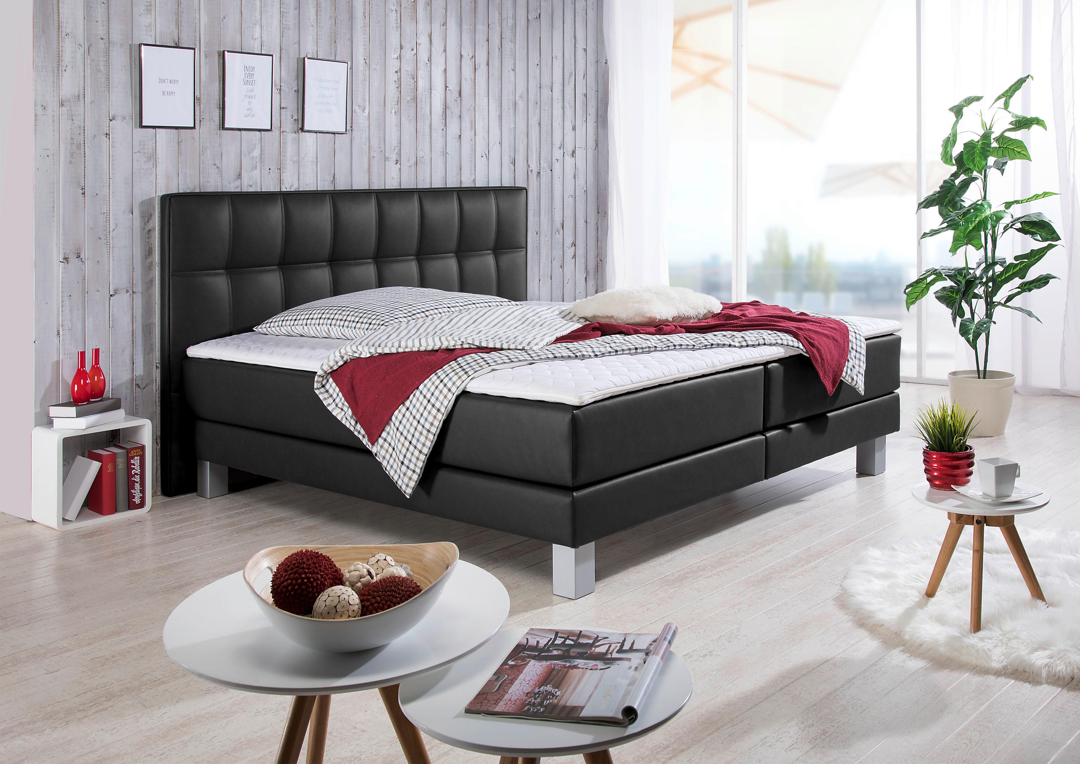 INOSIGN Boxspringbett "Tavira", in 4 Breiten, 4 Farben und 3 Matratzenarten, incl. Topper