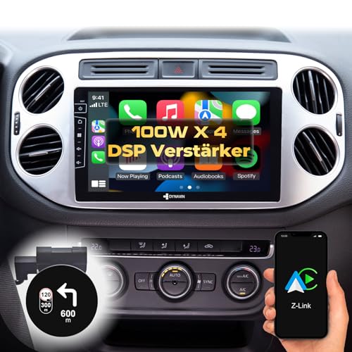 DYNAVIN Android Autoradio Navi Kompatibel für VW Golf 5 Plus | Tiguan 2007-2016, mit 4 * 100W DSP Verstärker | Inkl. DAB+ Radio; Kompatibel mit Wireless Carplay und Android Auto: D8-83S Premium Flex