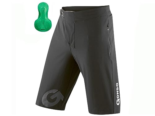 Gonso Herren Sitivo Shorts, Black/Bright Green, S