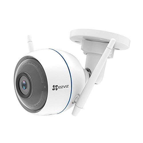 EZVIZ ezTube 1080p Überwachungskamera aussen WiFi 2.4Ghz Kamera, Sirene und Licht Alarm, Nachtsicht, Zwei-Wege-Audio, High-DB-Lautsprecher, Cloud-Service, Smart Home Security, Kompatibel mit Alexa