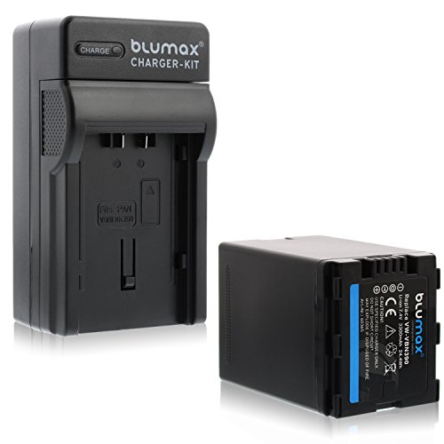 Blumax ersetzt VW-VBN390 3300mAh + Ladegerät VW-VBN390 | passend zu Panasonic HDC-SD800 HDC-SD900 HDC-SD909 HDC-TM900 HDC-HS900 - HC X929 X810 X909 X900 X800
