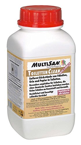 MultiSan ToilettenClean - Entfernt Urin, Kalk und schlechte Gerüche - Für Camping-Toiletten & Fäkalientanks