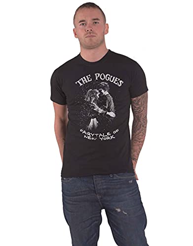 The Pogues T Shirt Fairytale of Nue York Band Logo Nue offiziell Herren Schwarz XL