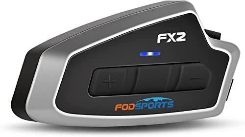 Fodsports FX2 Intercom für MotorradKopfhörer, Bluetooth, Intercom Motorrad mit TypCSchnittstelle, BluetoothKommunikation für Motorrad mit wasserdicht, FMRadio, Freisprecheinrichtung,