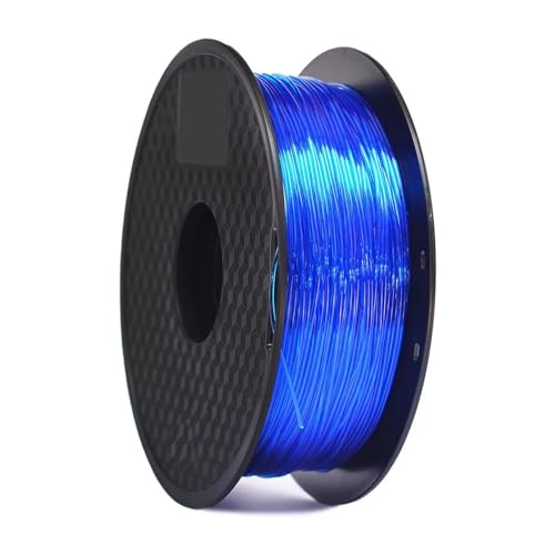 3D-Drucker-Filament 3D-Druck Filament TPU flexibel elastisch Nettogewicht 1000 g 320 m 1,75 mm (Color : Trans blue)