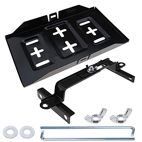 Schwarze Kleines Auto Batteriefach 34.5 * 19.3cm+ Niederhalter Halterungssatz