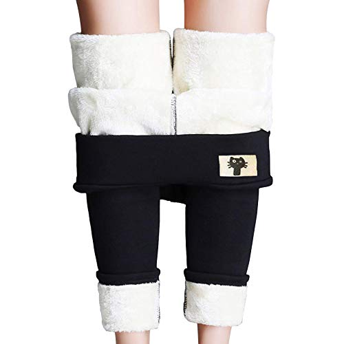 LQH -Damen Winter Warme Leggings Hohe Taille Fleece Gefütterte Leggings in Voller Länge Dehnbare Dicke Strumpfhose Thermohose,D,4XL