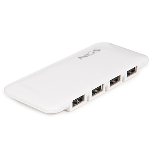 NGS USB IHUB7-7-Port Hub, USB 2.0 mit Netzadapter, Weiß