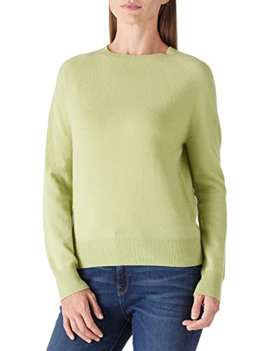 HIKARO Women's 100% Merino Wool Sweater Seamless Cowl Neck Long Sleeve Pullover (Green, Large)