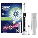 Braun Oral-B Pro 760 Elektrische Zahnbürste mit Aufsteckbürste und Reiseetui, schwarz